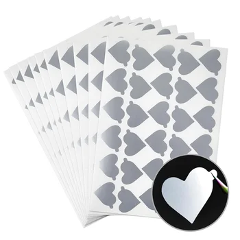 Jade Stone Stickers Heart Foil - 150 Stickers